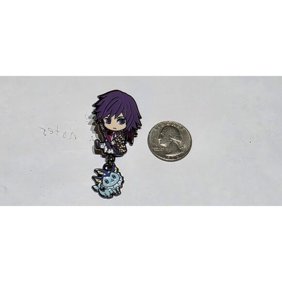 Giyu Tomioka Demon Slayer & Pokemon Vaporeon Enamel Pin Water Hashira Crossover - Picture 4 of 4
